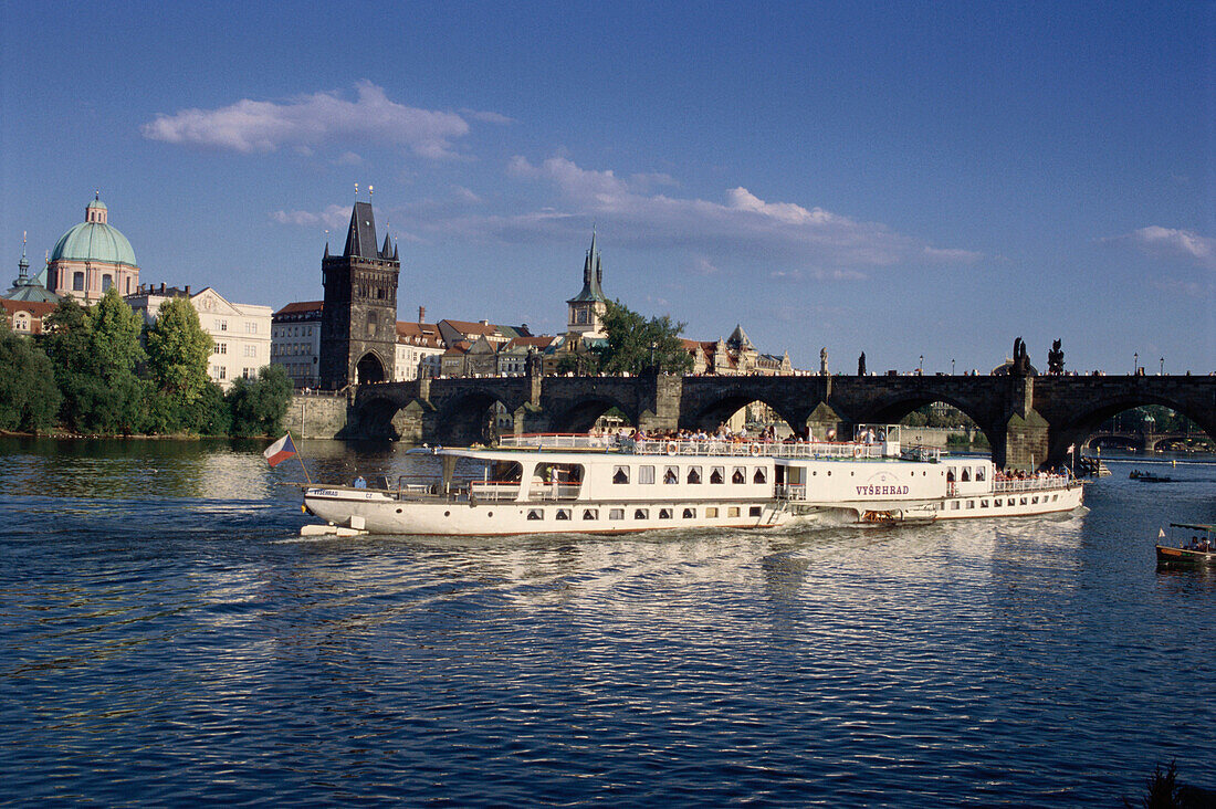 Riverboat on the Vltava river, Prague, Czech Republic