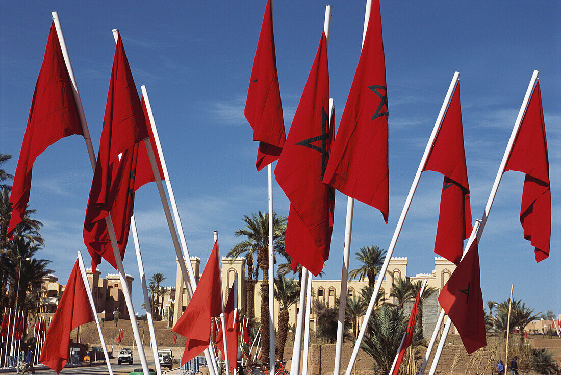 Flags, Flag of Marocco, Zagora, Draa Tal, Marocco, Africa