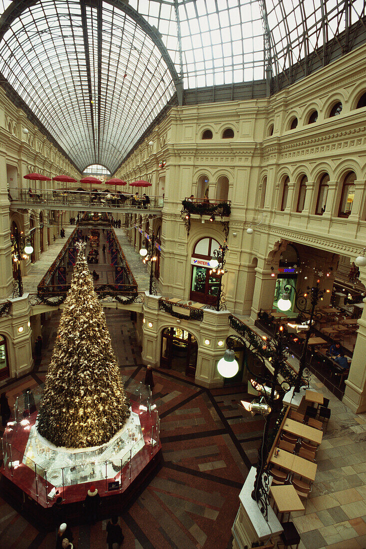 Inside GUM department Store, Moscow, Russia