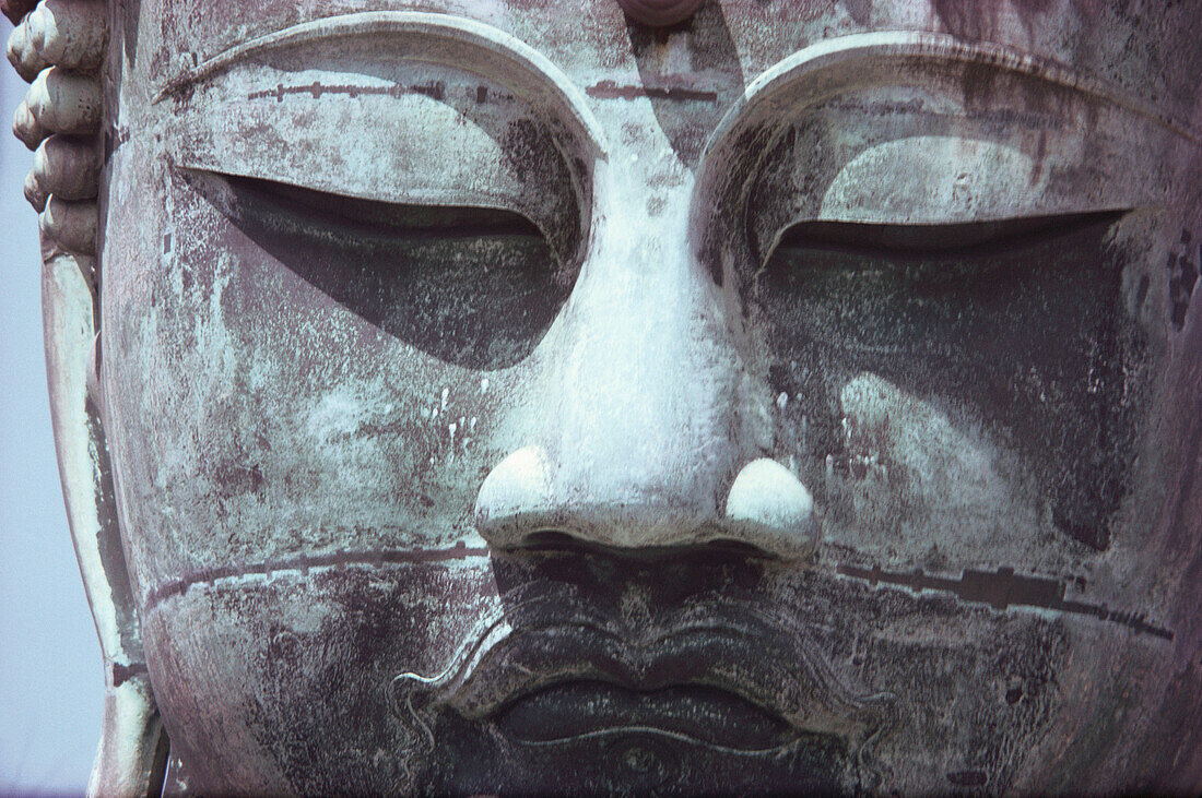 Nahaufnahme von einer Buddha Statue, Japan