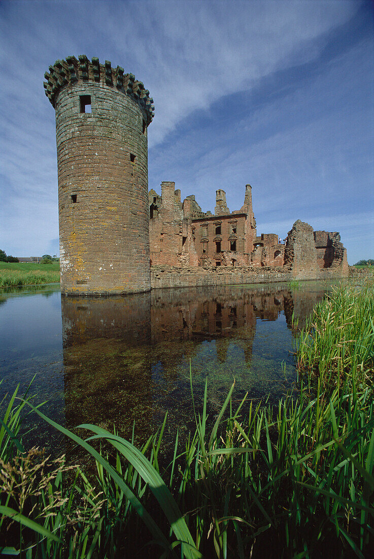 Ruins of Caerlaverock Castle, near Dumfries, Dumfries and Galloway, Scotland