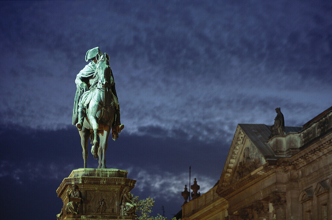 Equestrian statue of Friedrich der Große, Frederick the Great,  Unter den Linden, Berlin, Germany