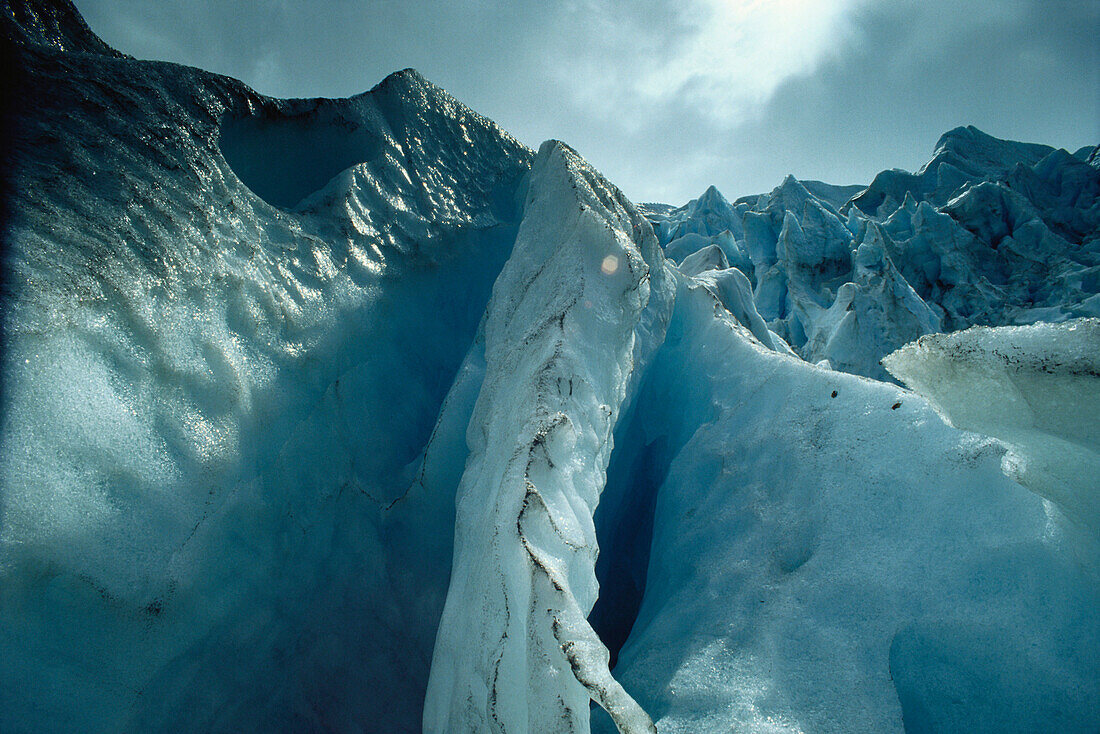 Exit Gletscher, Eisfeld, Kenai Fjords National Park, Kenai Halbinsel, Alaska, USA