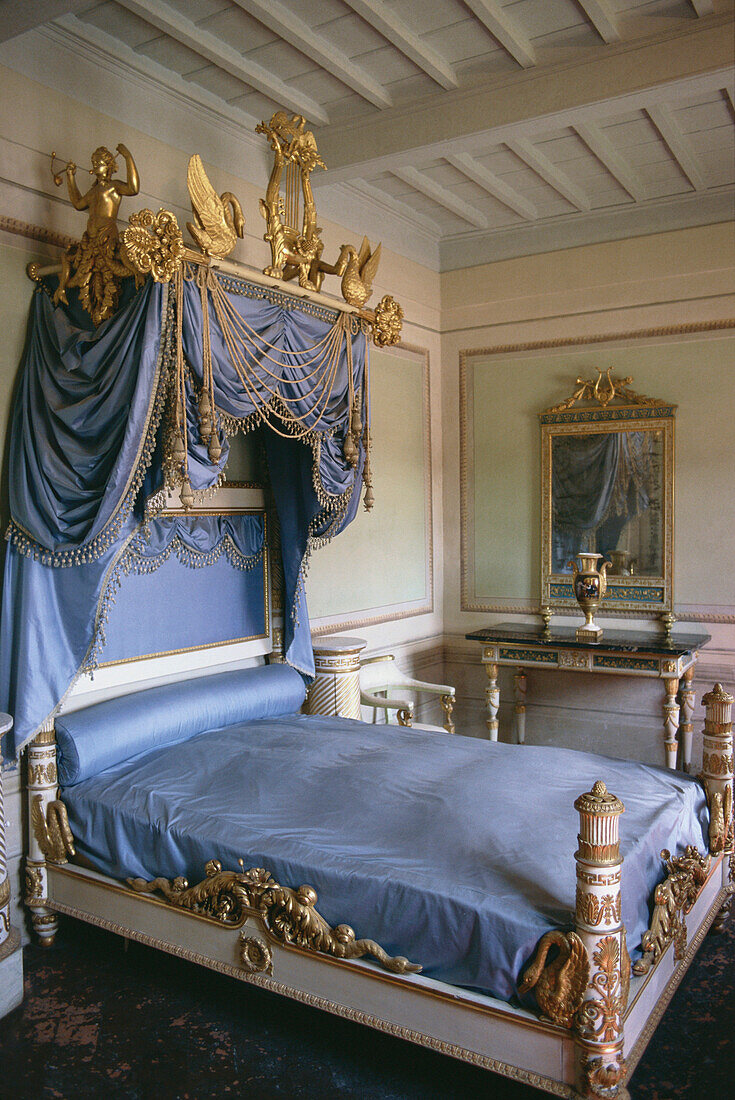 Bed of Napoleon, Casa Napoleone, Portoferraio, Elba, Toskana Insel, Mittelmeer, Toskana, Italien
