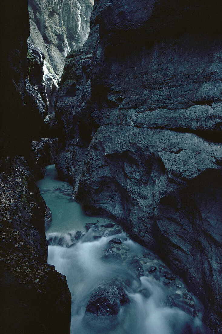 Partnachklamm, Schlucht bei Garmisch-Partenkirchen, Bayern, Deutschland