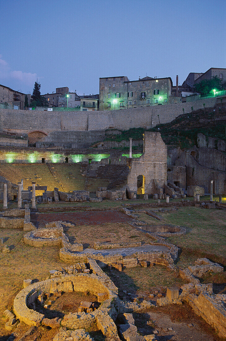Teatro Romano, Amphitheater, Volterra, Toskana, Italien