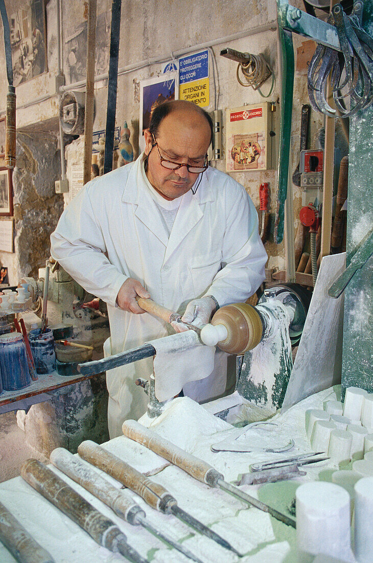 Alabasterwerkstatt Rossi, Volterra, Toskana, Italien