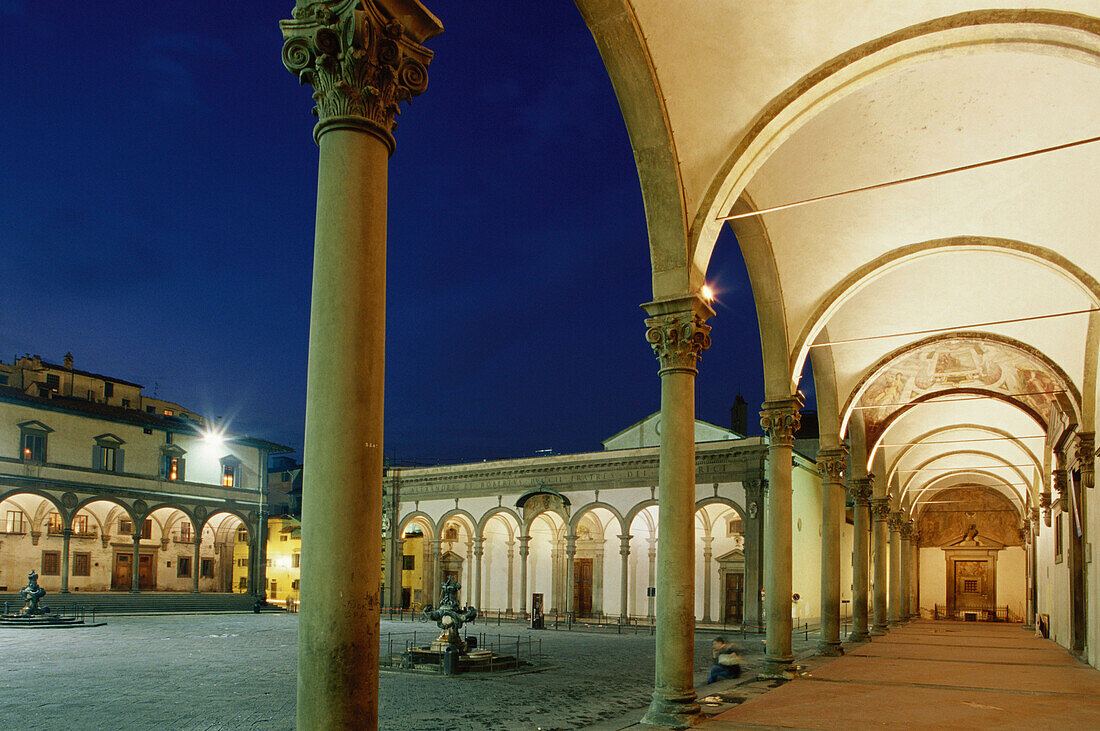 Loggia of Servites Order, Piazza SS. Annunziata, Florence, Tuscany, Italy