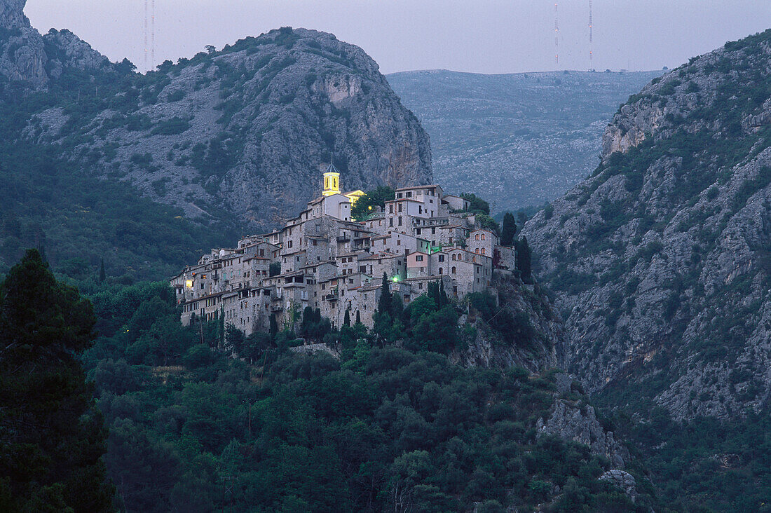 Mountain village, Peillon, near Nizza, Alpes-Maritimes, Cote d´Azur, Provence, France