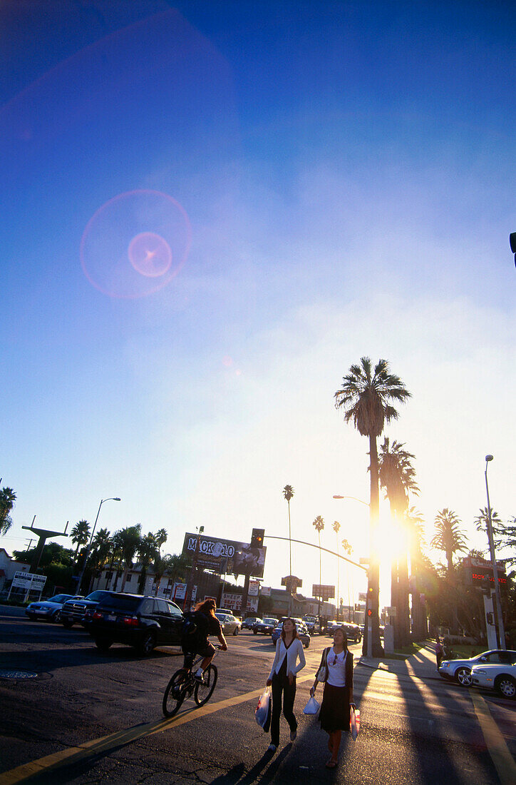 Strassenimpression in West Hollywood, L.A., Los Angeles, Kalifornien, USA