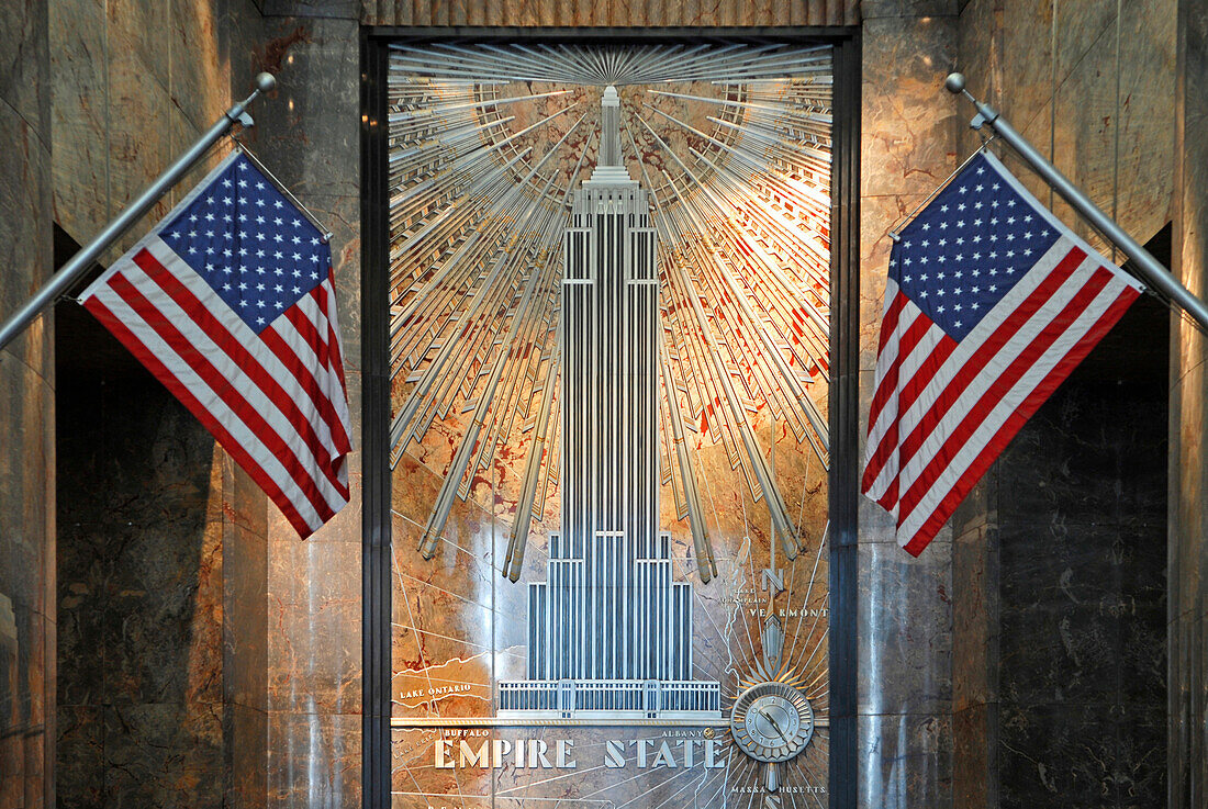 Entrance of Empire State Building, Manhatten, New York City, New York, USA