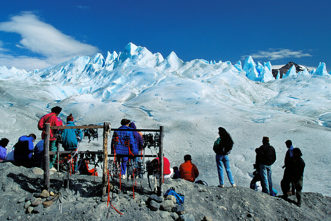 Trekkers on Perito Moreno Glacier, Glacier Trekking, Los Glaciares National Park, Argentina