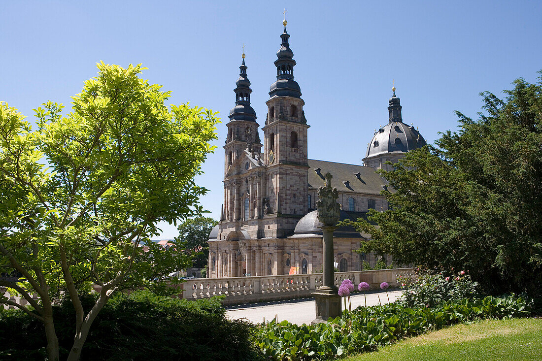 View of Fulda Cathedral, Dom St. Salvator, Fulda, Hesse, Germany