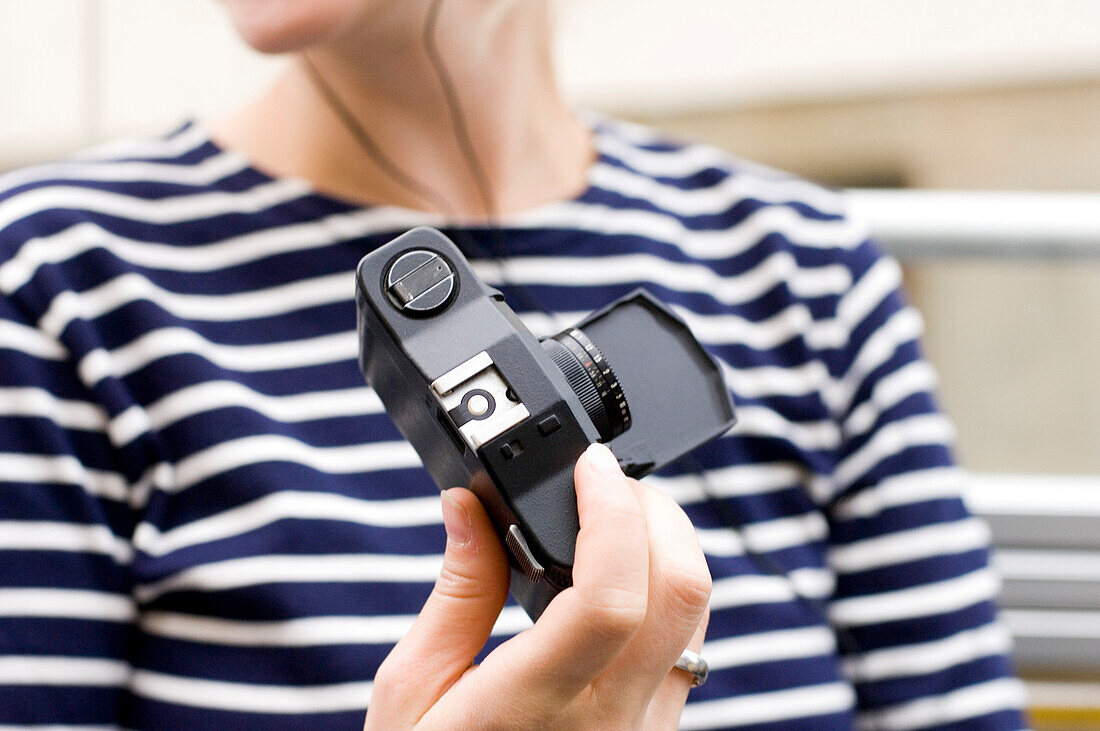 Young woman with camera, Luxembourg