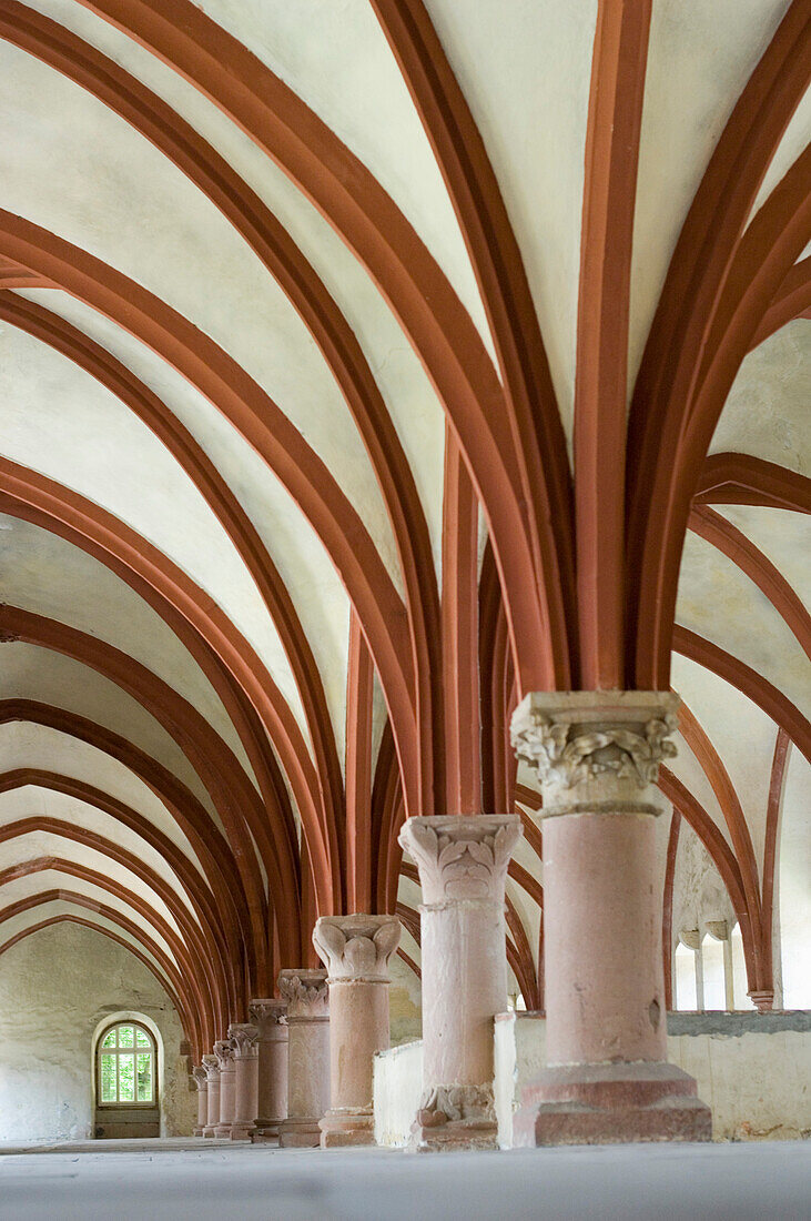 Mönchsdormitorium, Kloster Eberbach, Rheingau, Hessen, Deutschland