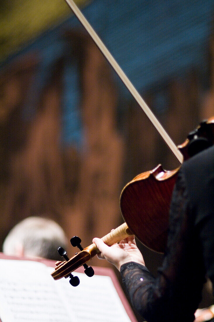 Violinist, Prinzregententheater, Munich, Bavaria, Germany