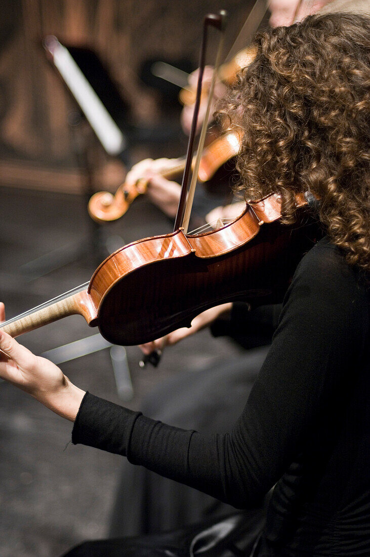 Violinists, Prinzregententheater, Munich, Bavaria, Germany