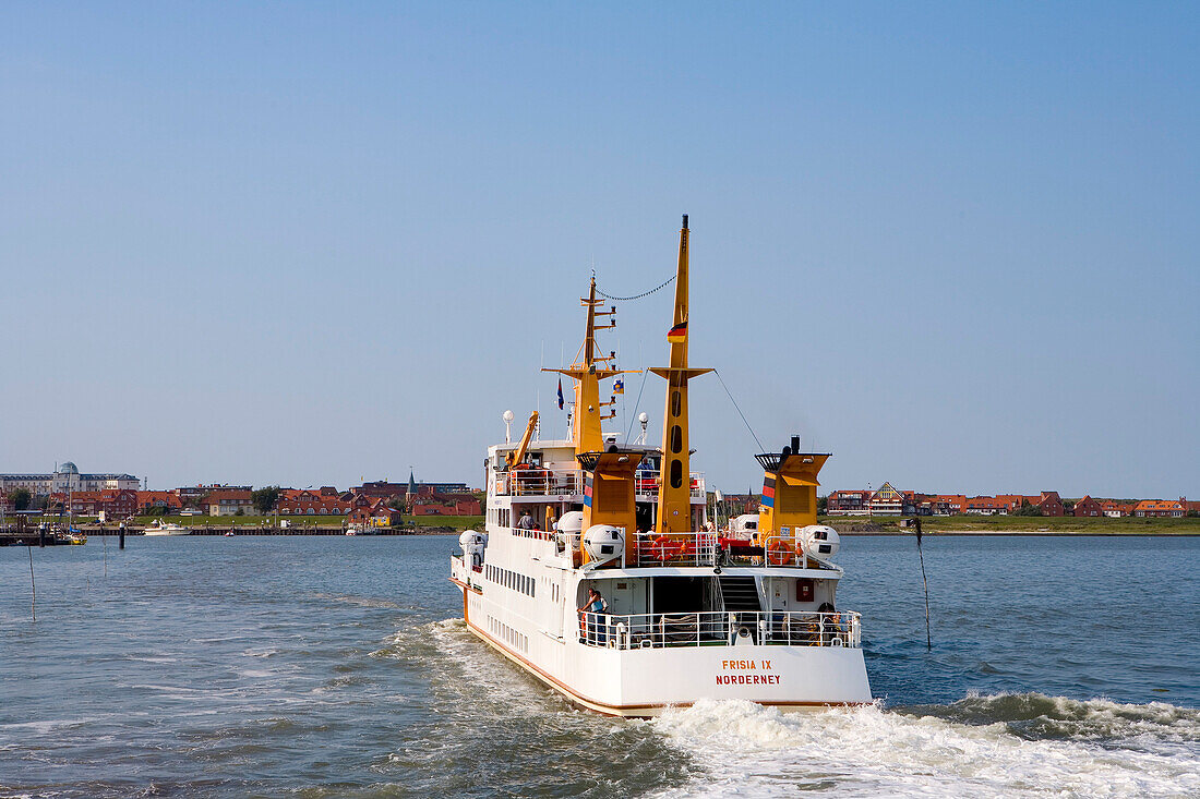Ferry Boat, Juist, East Frisia, North Sea, Lower Saxony, Germany
