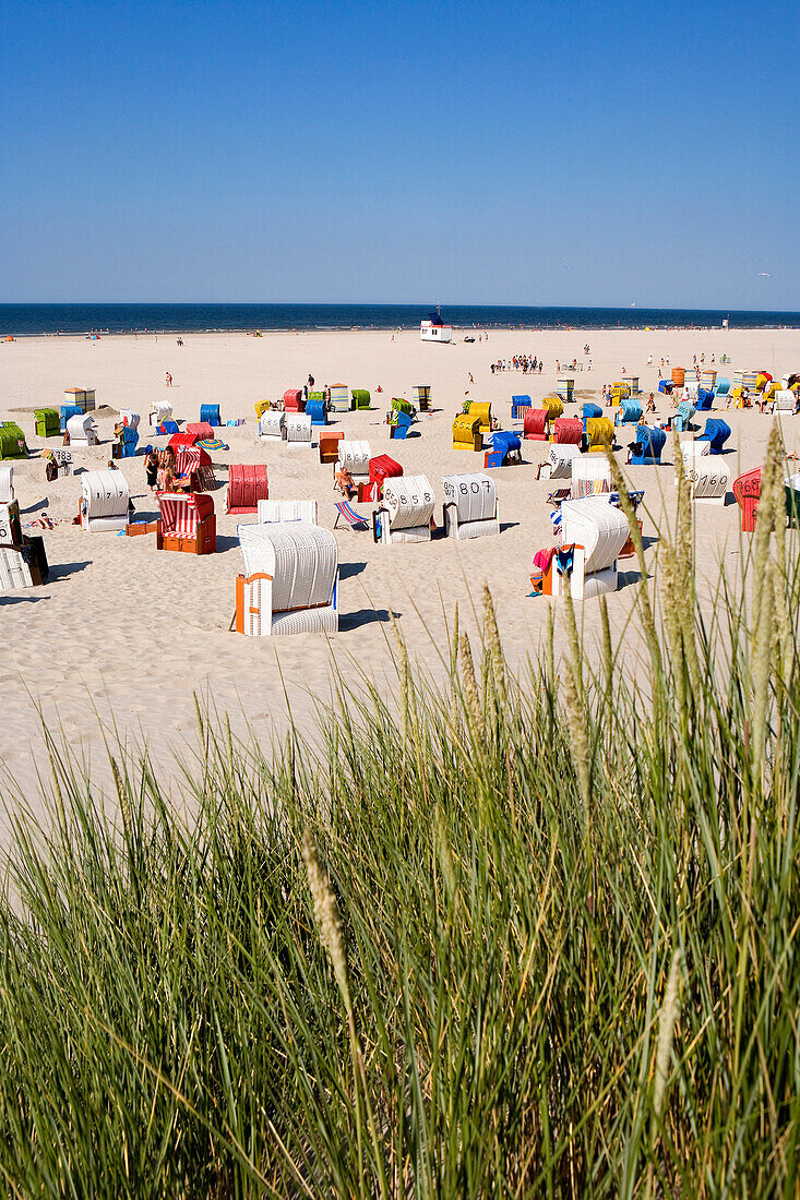 Beach and Dune, Juist, East Frisia, North Sea, Lower Saxony, Germany