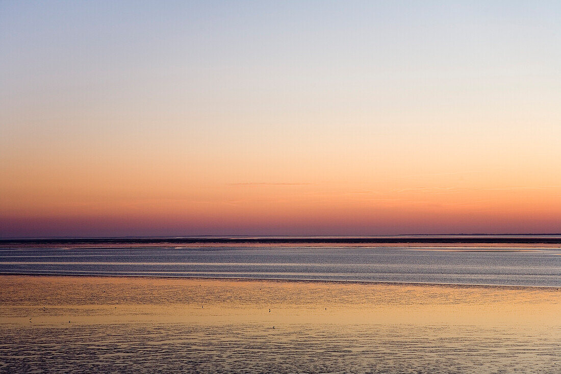 Sonnenuntergang, Norddeich, Ostfriesland, Niedersachsen, Deutschland