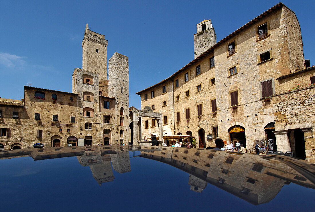 A small walled medieval town, San Gimignano, Tuscany, Italy