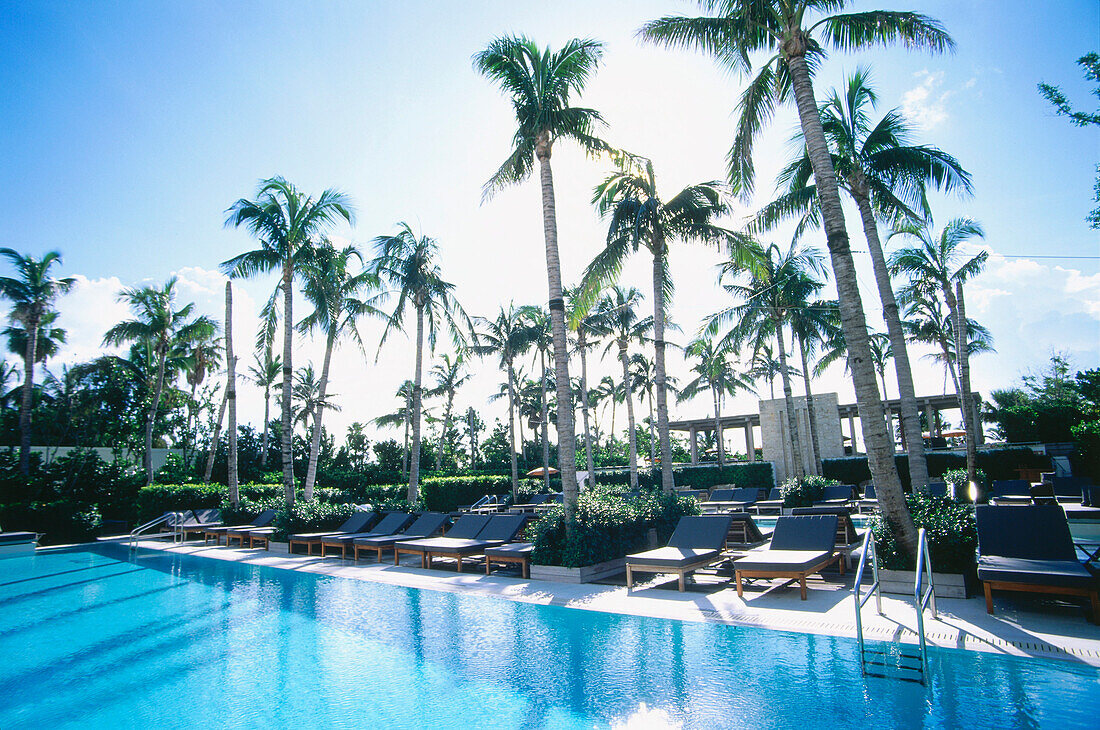 Swimming Pool, Spa Bereich, Hotel Setai, South Beach, Miami, Florida, USA