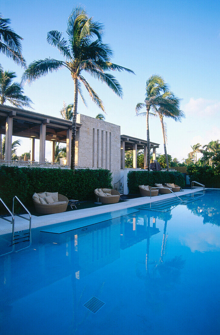 Swimming Pool, Spa Bereich, Hotel Setai, South Beach, Miami, Florida, USA