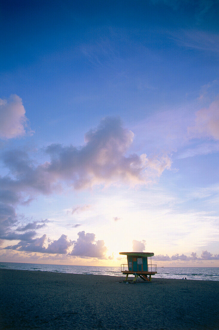 Rettungsschwimmer Häuschen, South Beach, Miami, Florida, USA