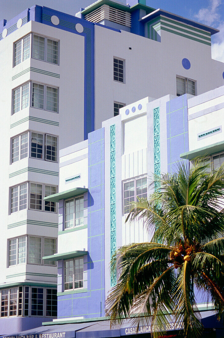Art Deco Architecture, Ocean Drive, South Beach, Miami, Florida, USA