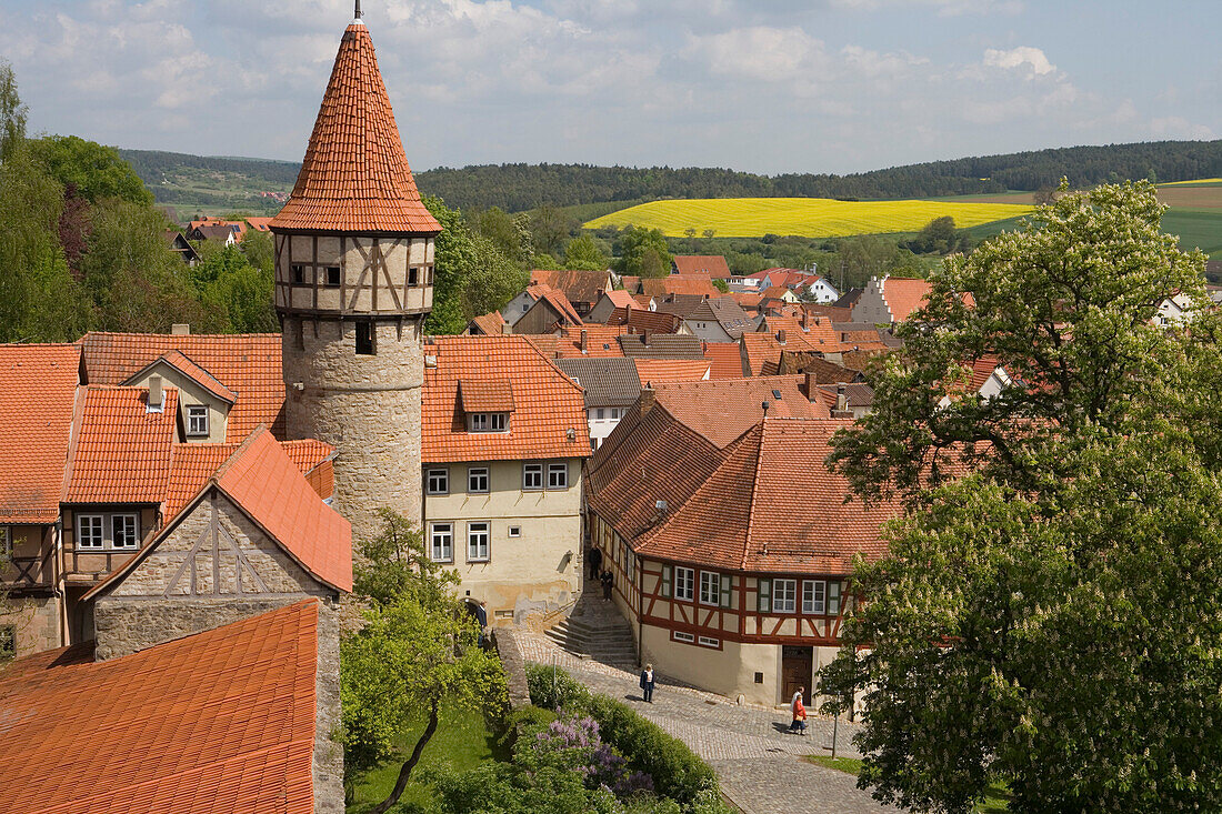 Kirchenburg, Ostheim, Rhön, Bayern, Deutschland, Europa