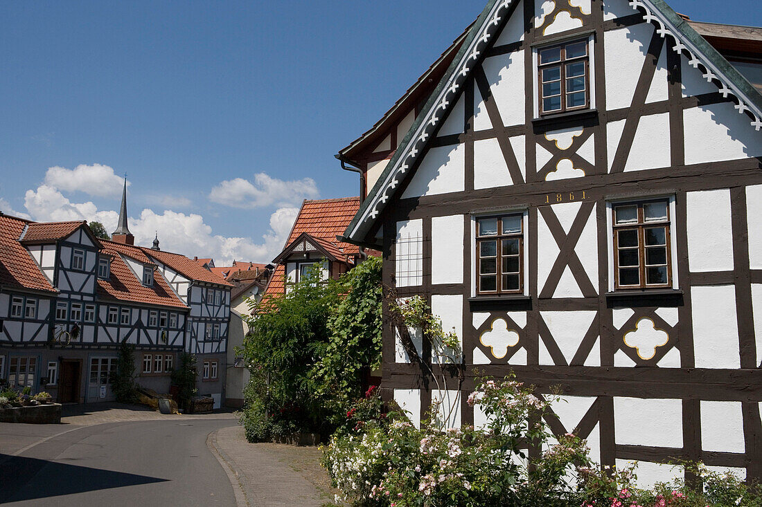 Quaint Timberframe Houses, Schlitz, Vogelsberg, Hesse, Germany