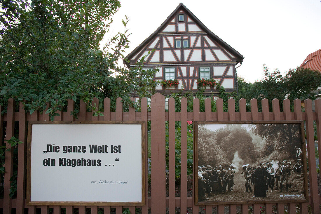 Das Schillerhaus in Bauerbach, nahe Meinigen, Rhön, Thüringen, Deutschland, Europa