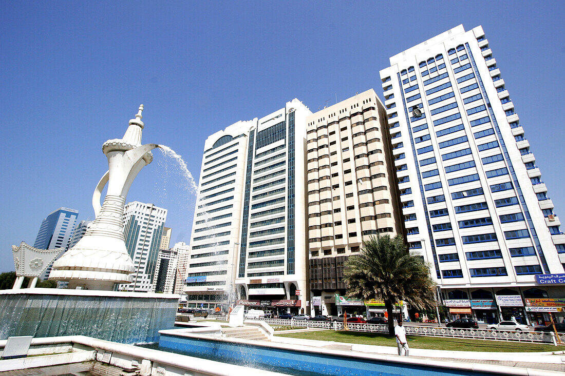 Die Innenstadt von Abu Dhabi, Vereinigte Arabische Emirate, VAE