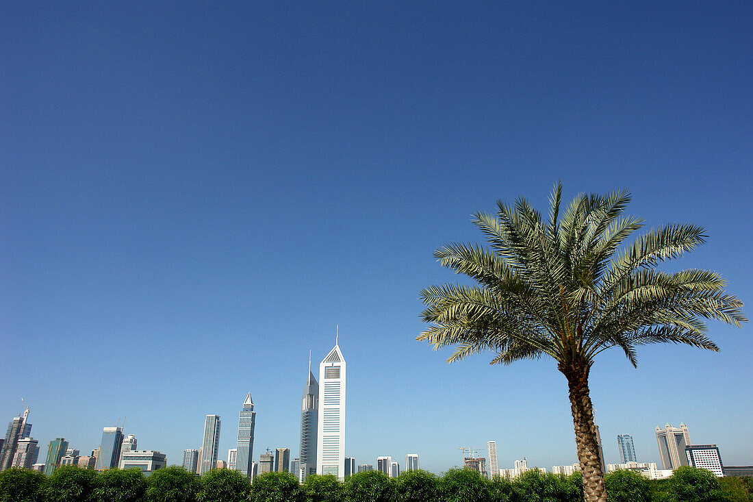 Skyline Sheikh Zayed Road, Dubai, Vereinigte Arabische Emirate, VAE