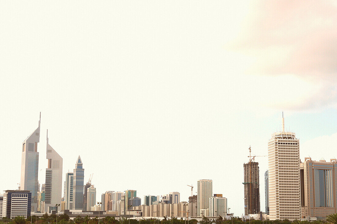 Skyline Sheikh Zayed Road, Dubai, Vereinigte Arabische Emirate, VAE