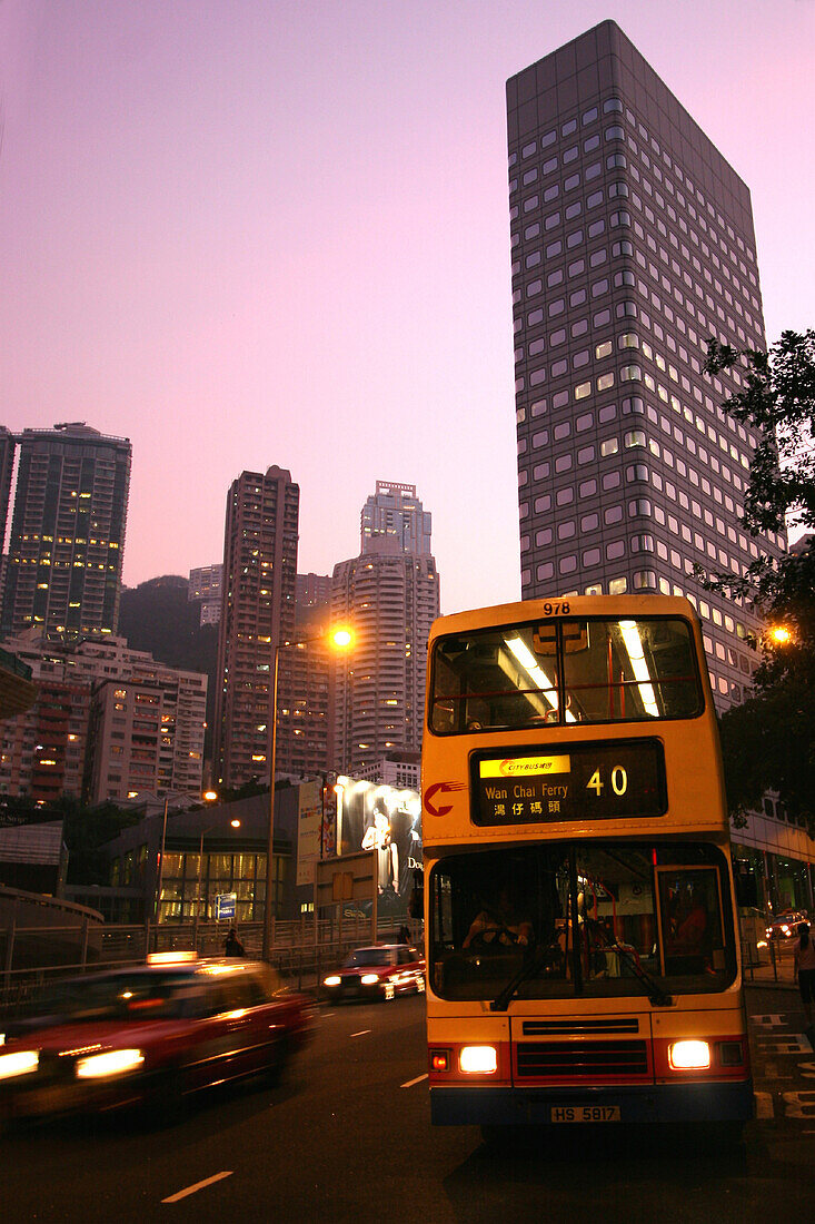 Ein Bus in Hong Kong, China