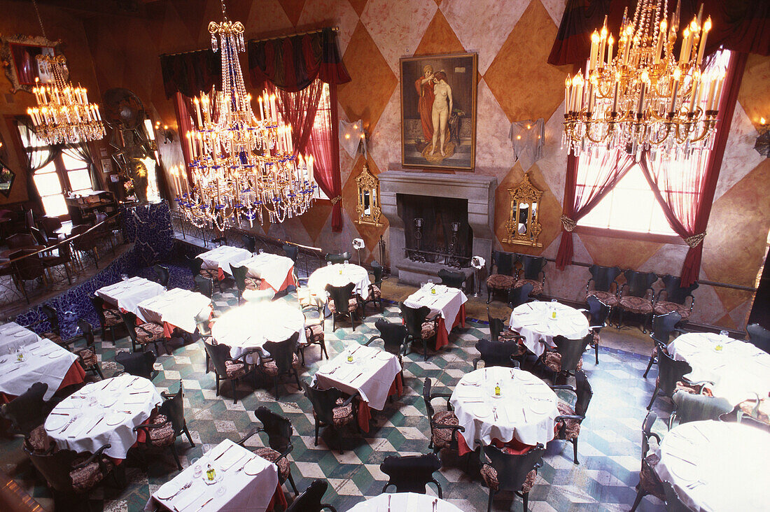 View of Cafe la Boheme, Los Angeles, California, USA