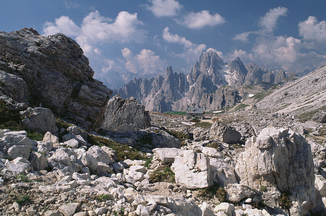 Berglandschaft, Gebirge, Misurina, Rifugio Cavaredo, Trentino, Italien
