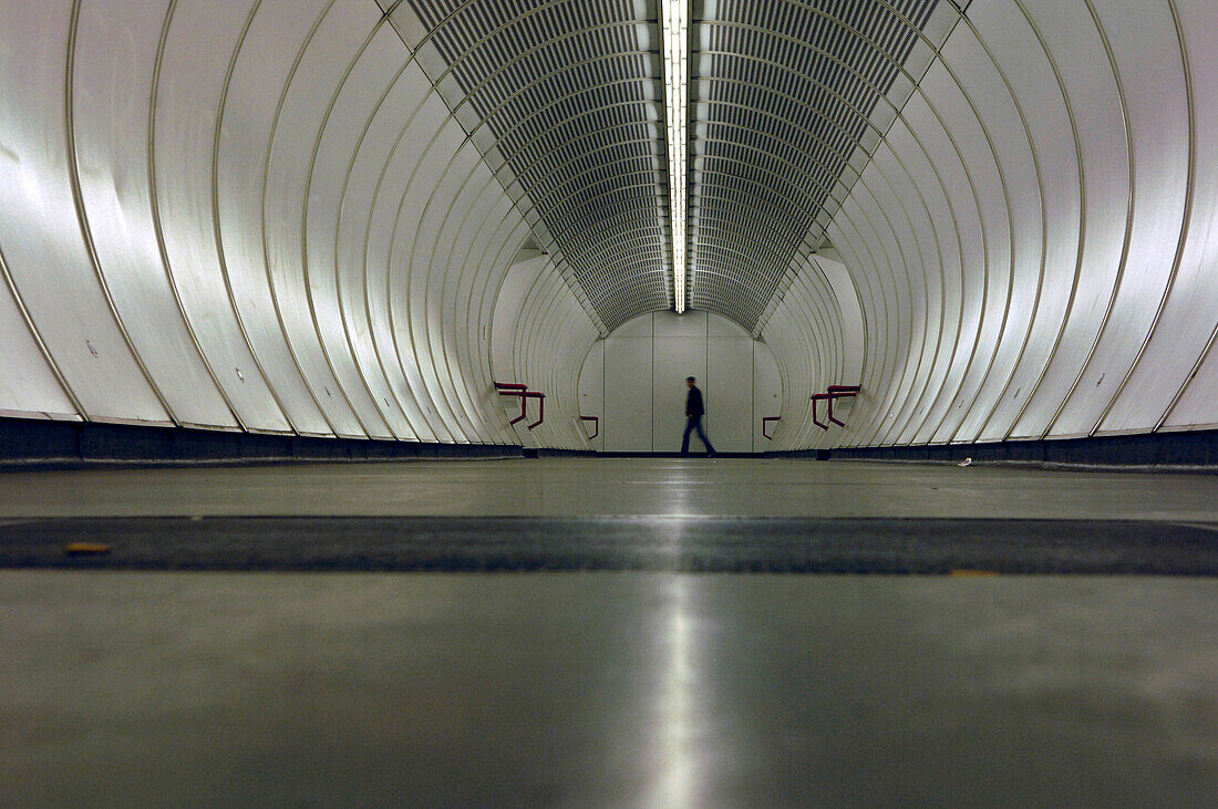 An underground station in Vienna, Austria