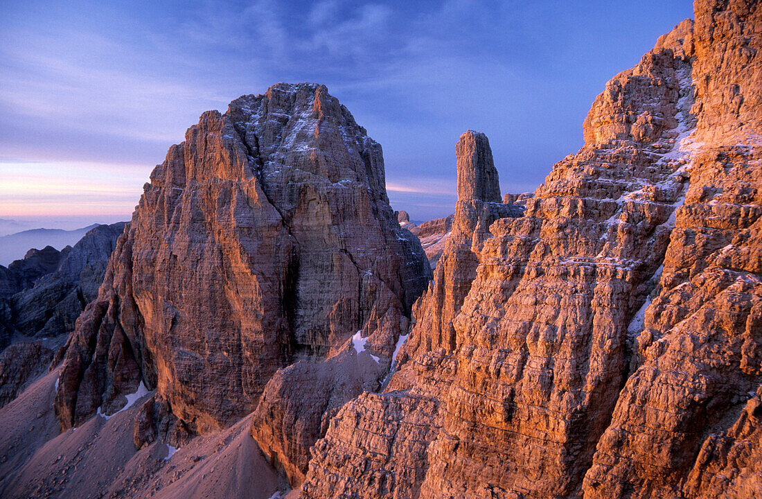 Cima Brenta alta and Guglia di Brenta, Brenta range, Trentino, Italy