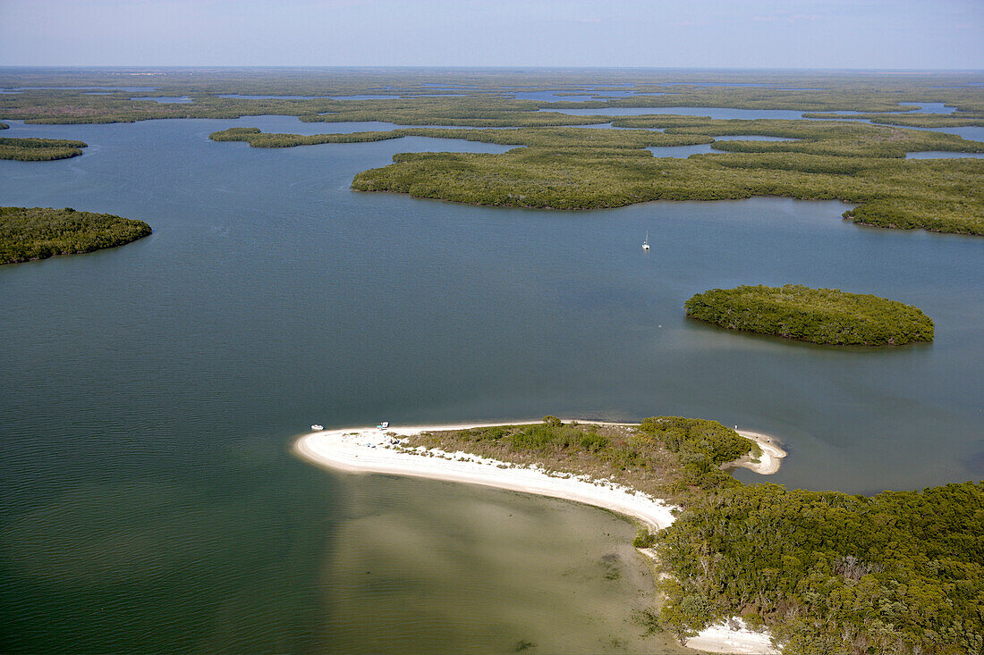 Aerial of 10000 Islands National Wildlife Refuge, Florida, USA