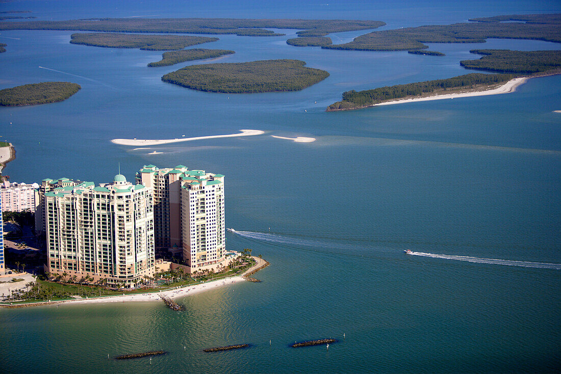 Aerial of Marco Island, Florida, USA