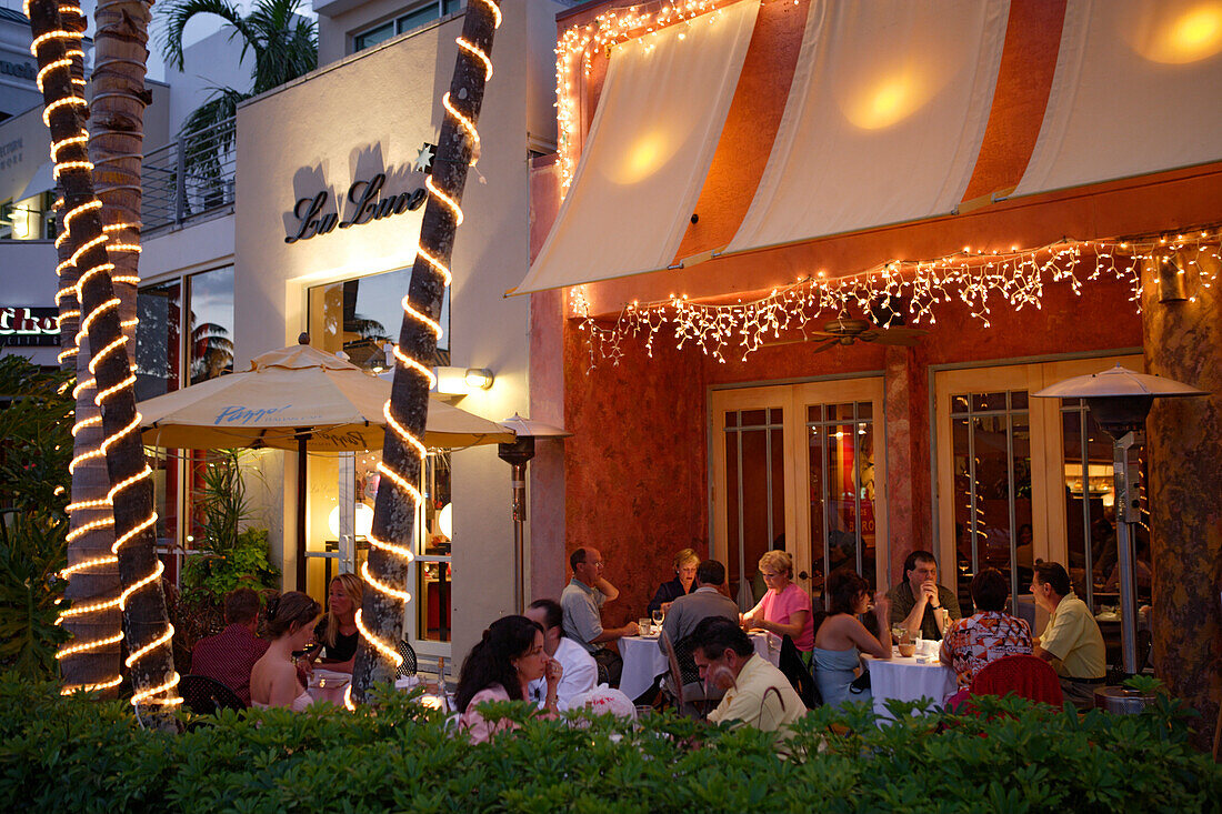 Dining in Pazzo Restaurant on 5th Avenue, Naples, Florida, USA