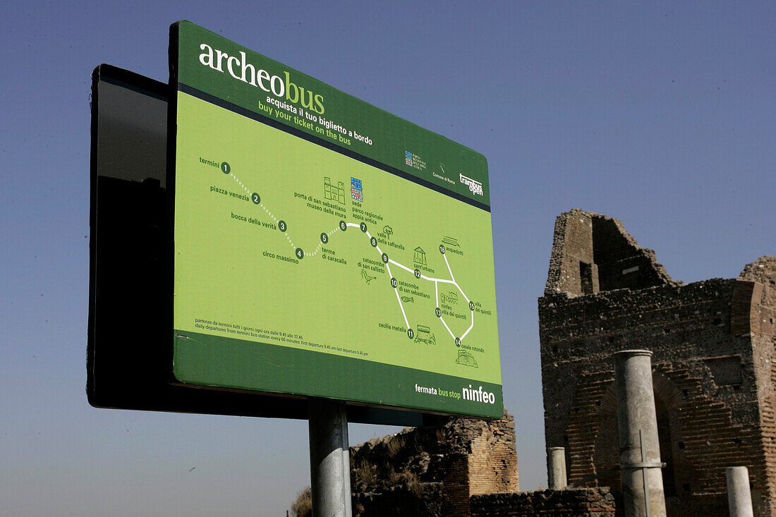 Via Appia Antica-archeobus, Archeo Bus Stop, Rome, Italy