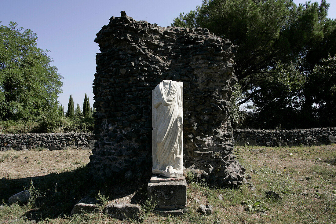A headless roman statue, Via Appia Antica, Rome, Italy