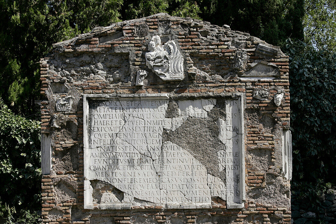Ancient roman relics, Via Appia Antica, Rome, Italy