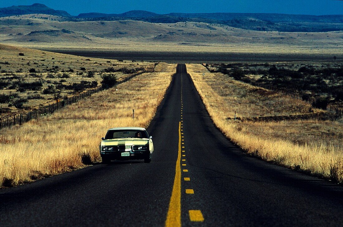 Car on road, Texas, USA