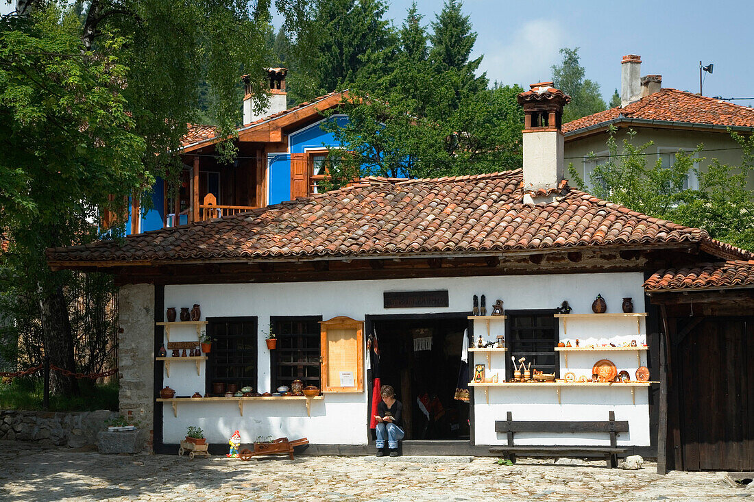 Souvenirladen, Museumsstadt Koprivschtiza, Bulgarien
