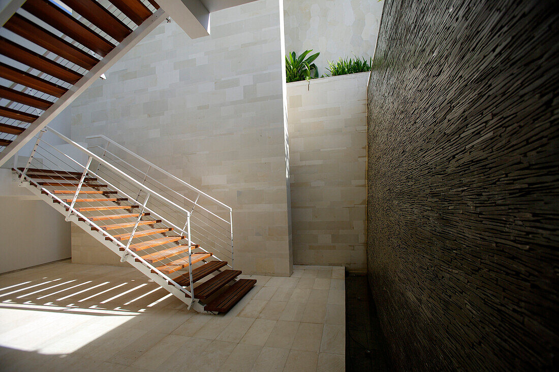 A sunlit staircase, Bali, Indonesia