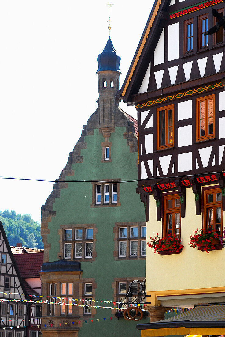 Town hall in Altmarkt, Schmalkalden, Thuringia, Germany